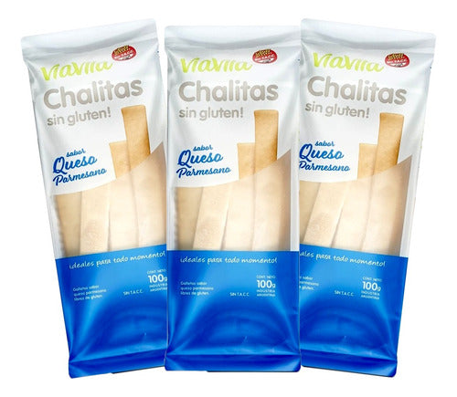 Viavita Gluten-Free Chalitas Various Flavors 100g x 3u 4