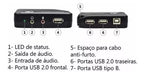 Placa De Som Hub Usb Áudio Microfone Thinnetworks Cf000585 2