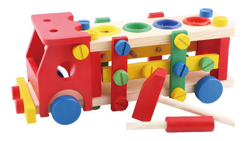 Generic Wooden Educational Truck Toy – Removable and Buildable 0