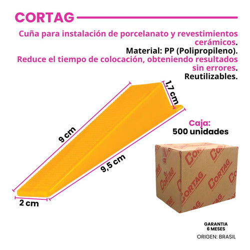 Cortag Ceramic Porcelain Leveling Wedge X500u 1