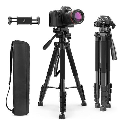 Aureday Tripod Camera Stand 74 Inches with Carrying Bag 0