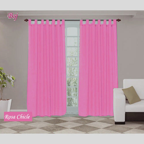 BSJ Tropical Mechanical Curtains Set with Rings Offer! 0