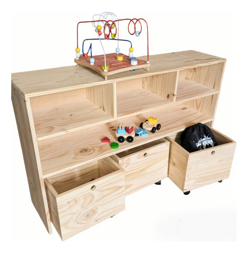 Children's Toy Organizer / Bookshelf with Backing 5