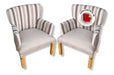 Set of 2 Armchairs with Armrests 3