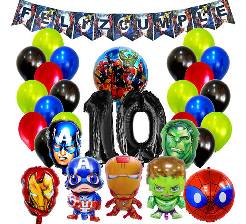 Avenger Party Balloons Combo Kit N°10 0