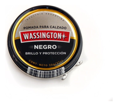 Wassington Shoe Polish Black Pack of 6 Cans 2