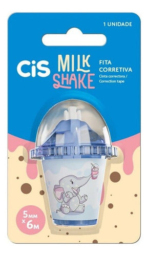 Fita Corretiva Milkshake 5mmx6m Azul Elefantinho Cis 7263 1