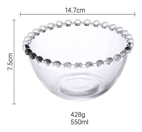 Bowl Vidrio Bella Perla Ø 14.7cm X Alto 7.5cm 3