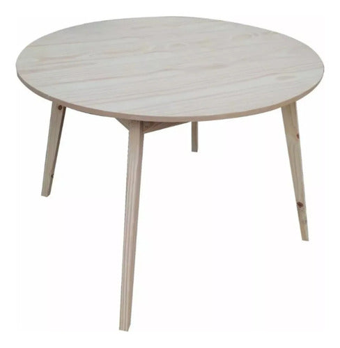 Pinoshow 80cm Nordic Vintage Retro Pine Wood Table 0