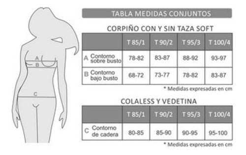 Tiento Conjunto Triángulo Soft Tres Piezas Algodón Lycra 663 6