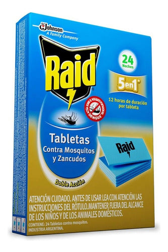 Raid Long-Lasting Mosquito Tablets Box of 24 1