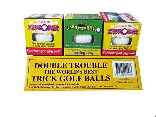 Trick Golfball Company Trick Exploding & Unputtable Golf Ball 3 Pack 0