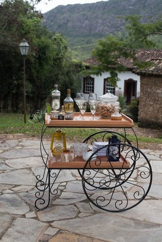 Carrinho Bedida Madeira Decoração Área Gourmet Aniversário 1