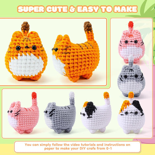 Kit De Crochet Para Principiantes: 4 Piezas, Gatos, Diy 7