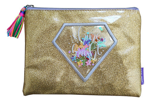 Talbot Glitter Shine Bright Glitter Pencil Case 0