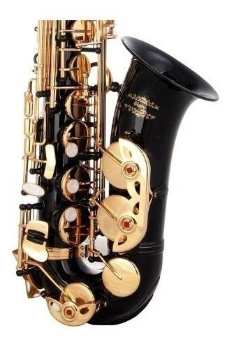 Saxofon Alto Negro Glory Con Funda Y Accesorios (xmp) (2j7k) 4