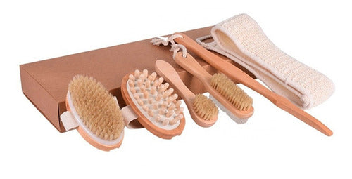 Yensen Spa Bath Brush Set 6 Pieces Body Beauty Shower 2