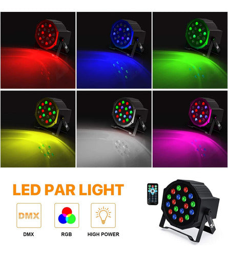 Missyee 18 RGB LED DJ Stage Light Ascending - Control 1