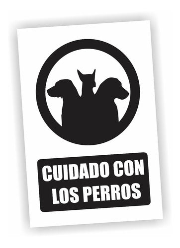 EneGe Cartel En PVC Cuidado Con Los Perros 0