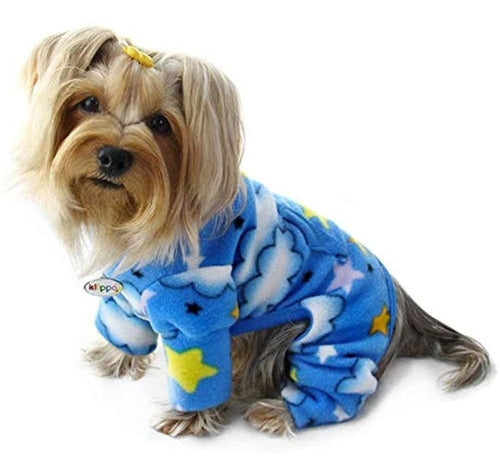 Klippo Perro / Cachorro Estrellas Y Nubes Pijama De Cuello A 0