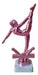Set of 10 Plastic Artistic Gymnastics Dance Trophies Pink 15cm 0