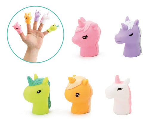 Cresko Titeres De Dedos Infantil Animales Unicornios Goma Juguete 1