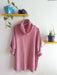 Maxi Oversized Sweater with Wide Long Neck. Black Fuchsia 11