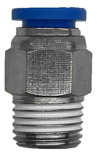 ADM Pneumatic Straight Connector with Selectable Thread and Tube Diameter 5