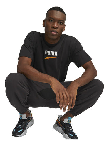 Puma Downtown Logo Sportstyle Men's Fashion Black 2