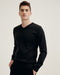 Equus Nidda Men's V-neck Cotton Sweater in Black 0