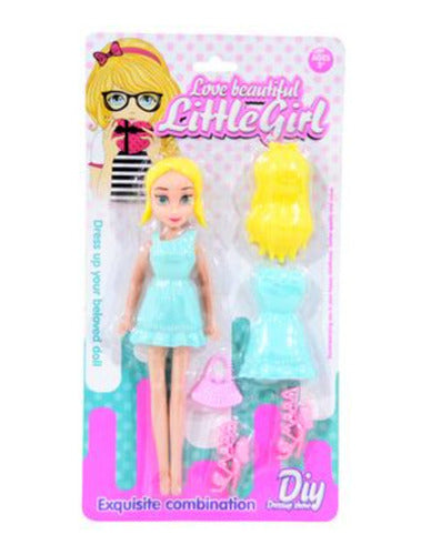 SBG Doll with Accessories 6 Pieces Blister 18x32cm - 50451 0