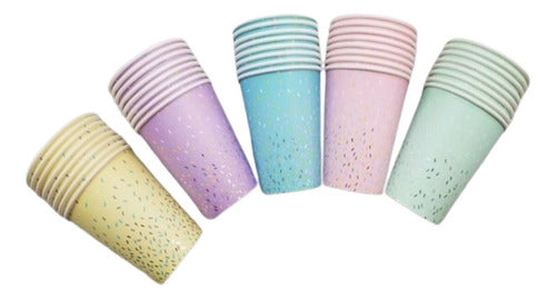Pack of 20 Printed Granas Polypaper Cups for Events 240cc 0