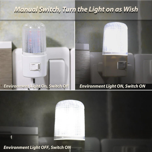 Night Light 220 Plug-in LED Lamp for Kids Bedroom White 2