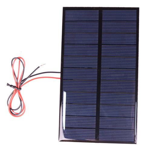 Mini Placa Solar 5,5v 300ma 1,65w 133x76 Mm Com Fio Soldado 4