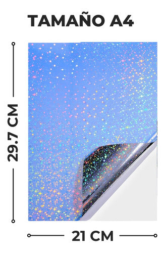 Global Electronics Transparent Self-Adhesive Holographic Paper 100 H A4 180 G 2