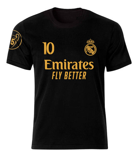 MGR Remera Negra Real Madrid - Jugadores - Algodón 1ra Calidad 0