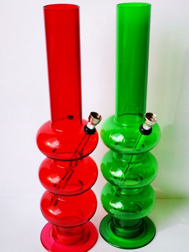 Large 35 cm Acrylic Bong Pipe in Various Colors - New Design 7