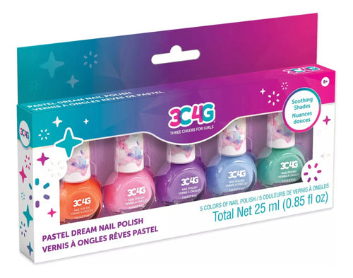 Make It Real Set of 5 Nail Polishes. Pastel Colors 1