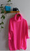 Maxi Oversized Sweater with Wide Long Neck. Black Fuchsia 34