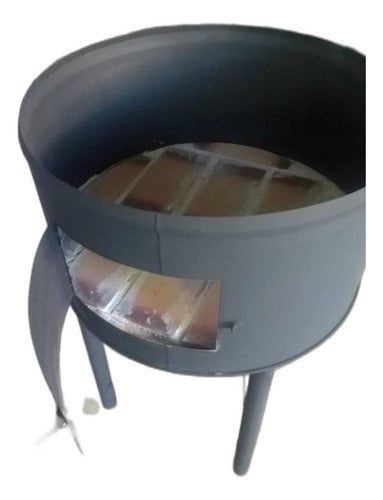 Handcrafted Fire Pit with Uruguayan Style Grill, Refractory Brick, and Large Charcoal Capacity 0