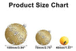 XmasExp Christmas Ball Ornaments Set - 3 Designs Gold 7cm 5