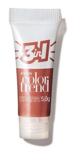 Avon Color Trend 3 En 1 Labial Rubor Y Sombra En Crema 0