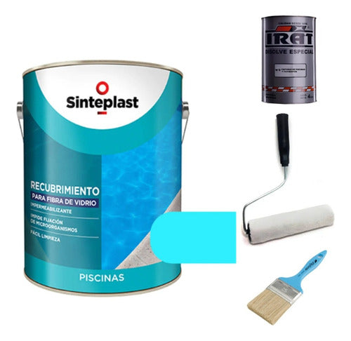 Combo Pool Plastic Fiberglass Paint Sinteplast 4L 2