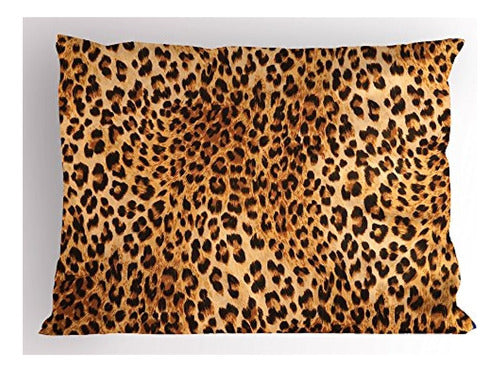 Lunarable Animal Print Pillow Sham, Wild Animal Leopard Skin 0