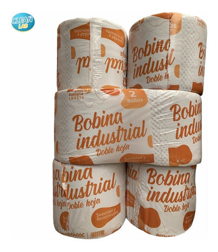 Bobina Papel Toallas Doble Blanca 400 Mts X 20 Cm X 2 Un. Lc 1