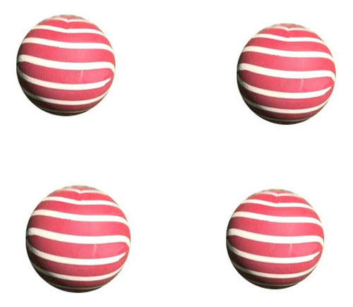 Pulpo Size 3 Hard Rubber Bouncing Ball Combo Pack of 4 0