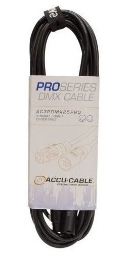 Accu Cable Ac3pdmx25pro 3pin 25 Pies Dmx Cable 0