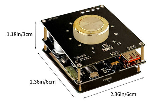 Placa Amplificadora De Potência Bluetooth Zk-f502h 5.1 50w 2 5