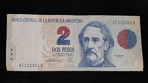 Billete 2 Pesos Convertibles. Serie B. Fernandez-pierri 0