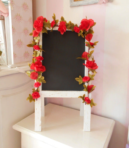 El Día Que Me Quieras Deco Romántica Shabby Chic Vintage Flower Chalkboard Sign 3